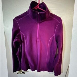 Eddie Bauer women’s medium polartec purple 1/4 zip Fleece Jacket